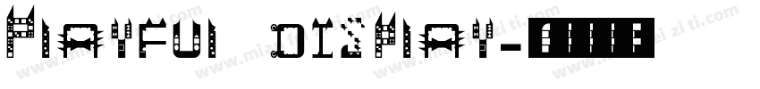 Playful display字体转换